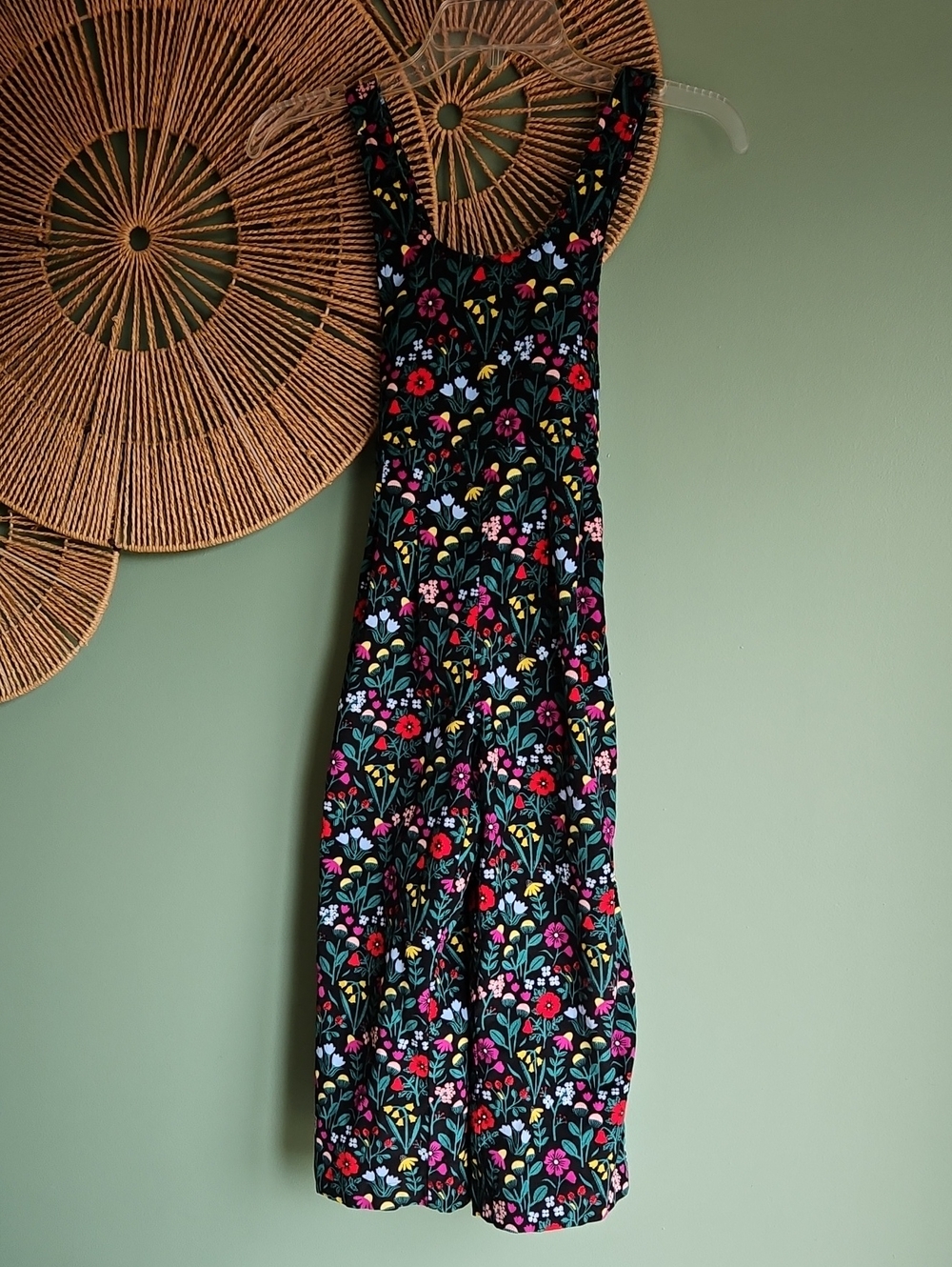 Hanna Andersson Corduroy Floral Overalls